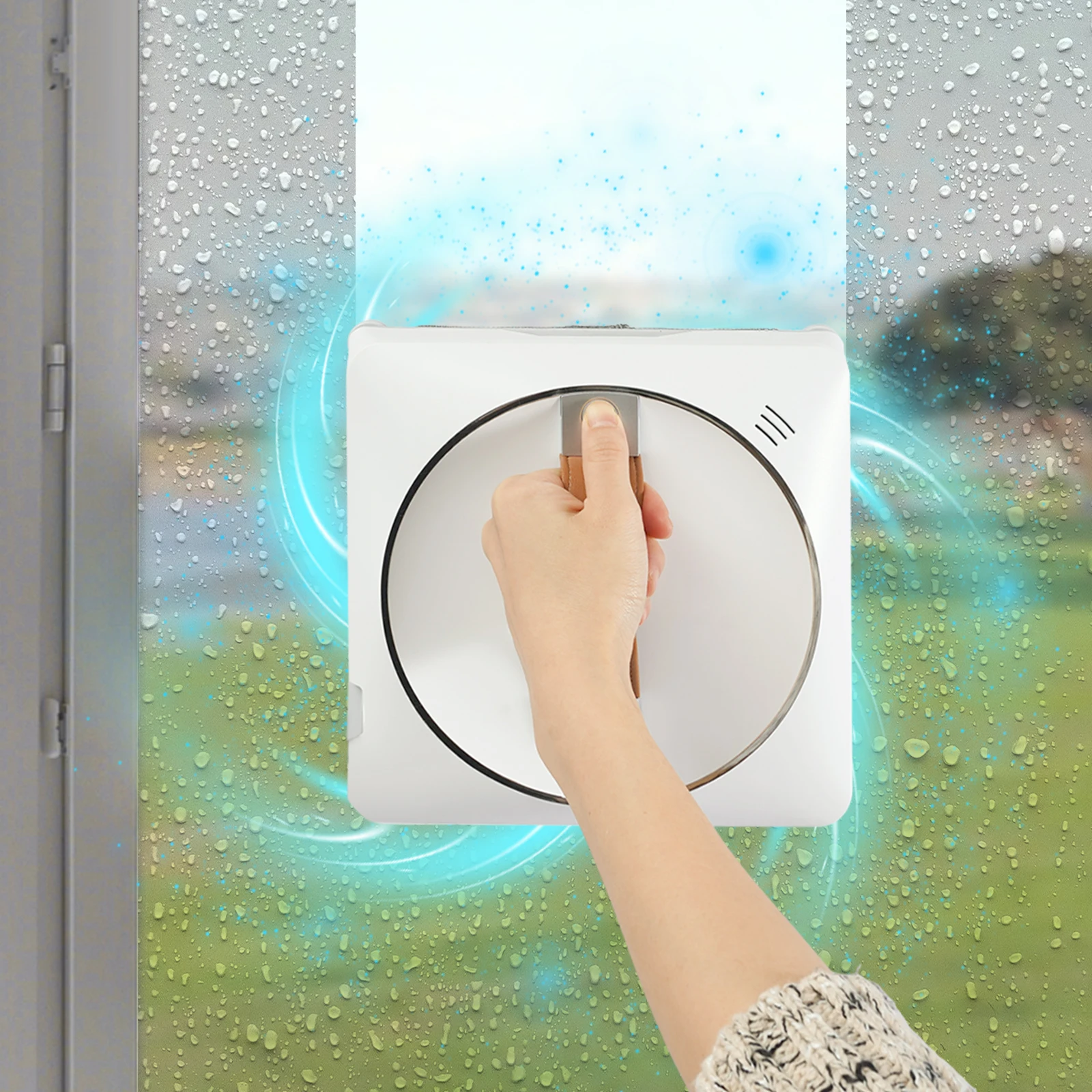 

Window Cleaning Machine Two-Way Water Spray Remote Control Window Cleaner 2500 Pa Glass Washer for Flat Glass Marble