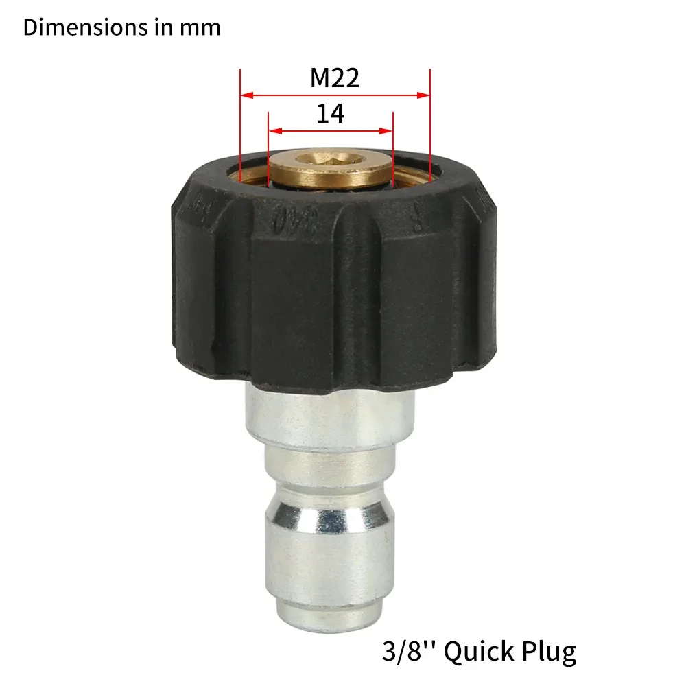 High Pressure Water Gun for 3/8 Karcher / Bosch/ Lavor/ M22/ 1/4 Car Washer with Quick Connect Nozzles and Extension Wand