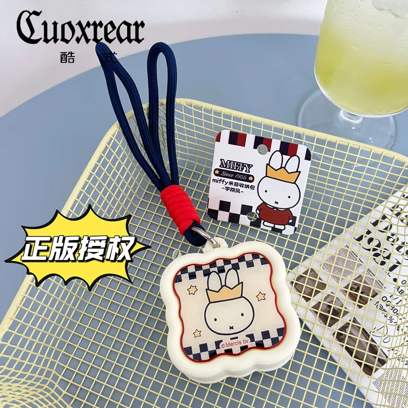 New Cute Miffy Zero Wallet Academy Wind Kawaii Boris Silicone Mini Earphone Storage Bag Keychain Small Wallet
