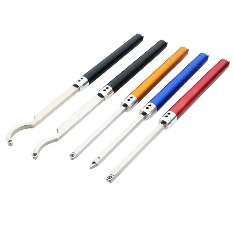 Woodworking lathe turning tool hollowing knife Digging knife Scimitar square handle wood turning tool view 4