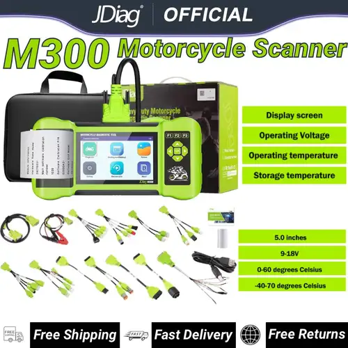 Herramienta de diagnóstico de motocicleta JDiag M300, escáner OBD2, herramientas de diagnóstico de motocicleta, motor ABS para BMW Ducati Harley Honda Yamaha, 2026