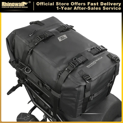 Mochila para motocicleta Rhinowalk, bolsa impermeable, 8L, 15L, 30L, bolsa trasera para motocicleta, alforja Universal para exteriores, accesorios para bolsa de sillín