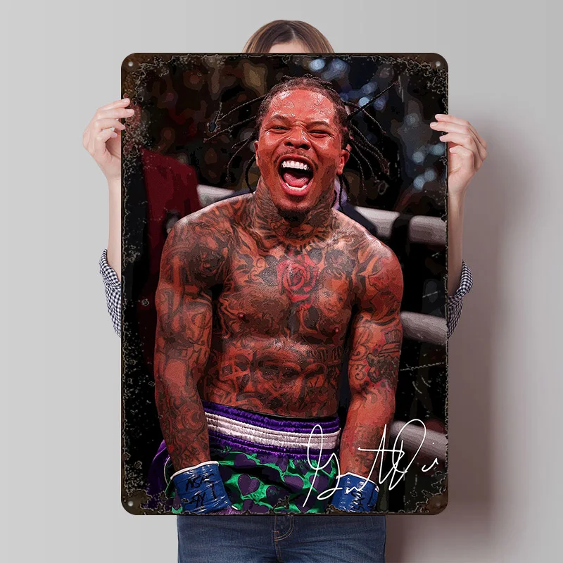 

Жестяной плакат Gervonta Davis по индивидуальному заказу, настенное искусство, винтажные металлические вывески, ретро жестяная табличка для дома и украшения игрового дома