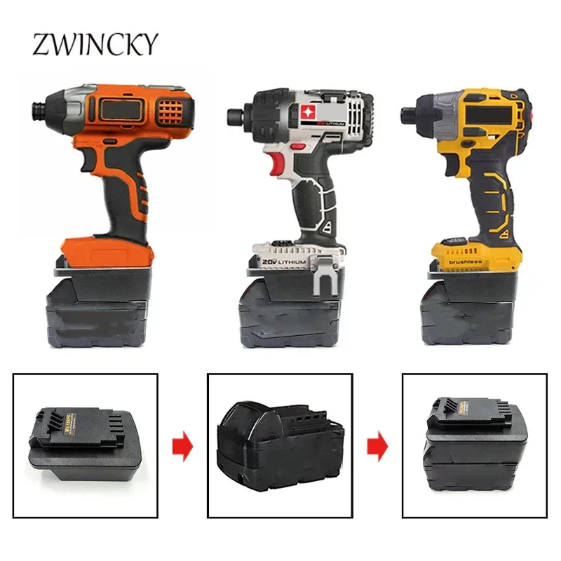 Battery Adapter For Milwaukee M&18 18V Li-ion Battery Converted to For Black&Decker/Porter Cable/Stanley 18V 20V Max Power Tools