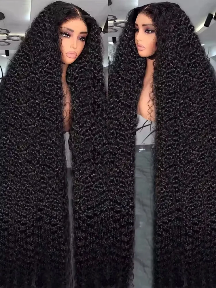 

40 Inch Deep Wave Full 13x6 HD Lace Frontal Wig 300% Density Loose Water Curly 13x6 Lace Front Wig Human Hair For Women