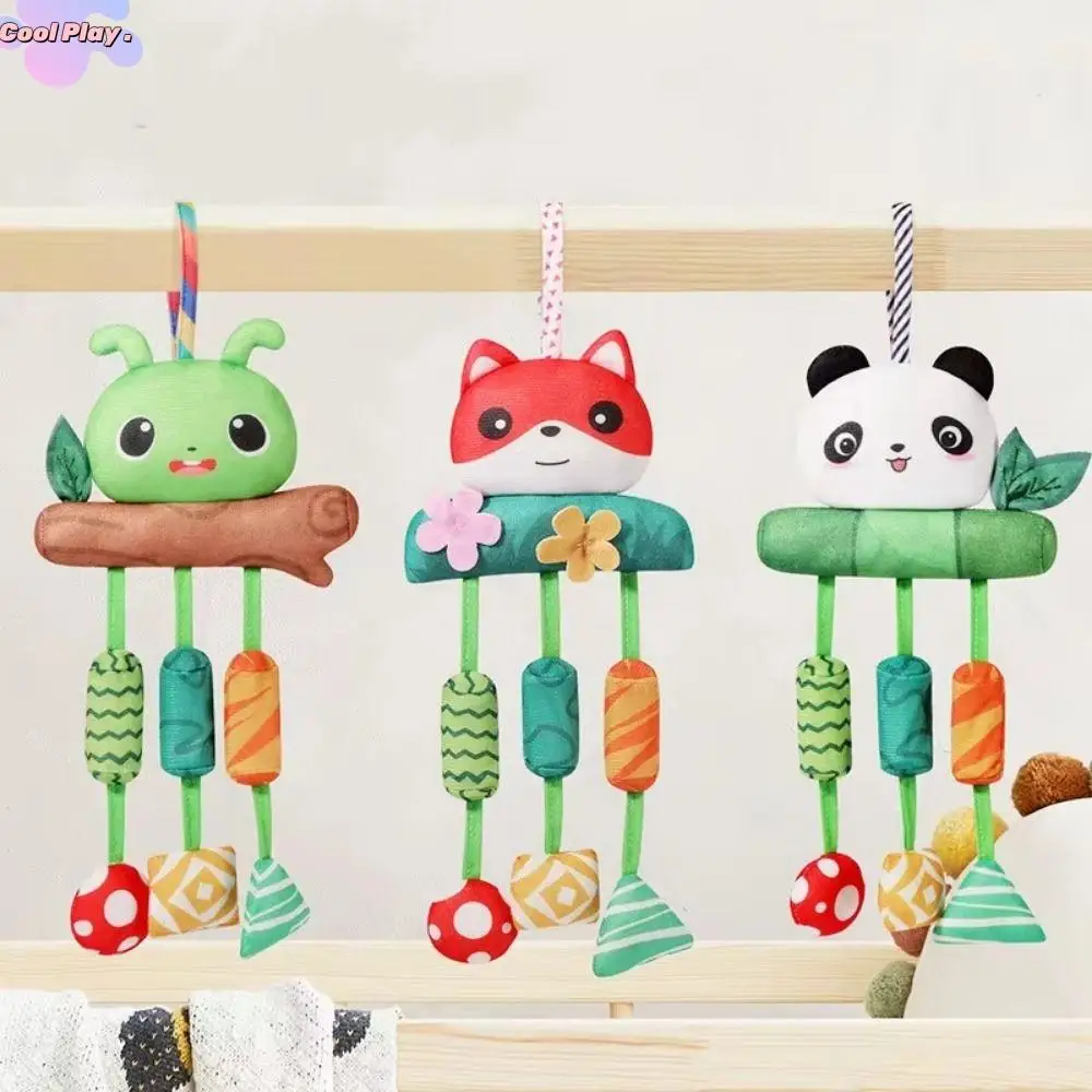 

Soft Plush Baby Wind Chime Toy Cartoon Cute Infant Comfort Bed Bell Portable Clip Rattle Sensory Learning Toys Baby Safety Seats