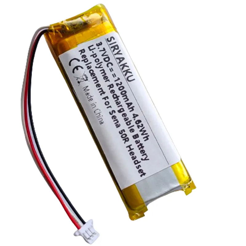 Wymienna bateria litowo-polimerowa 3.7V 1200mAh do zestawu słuchawkowego Sen 50R 50R-01 50-R SP76 z systemem Bluetooth