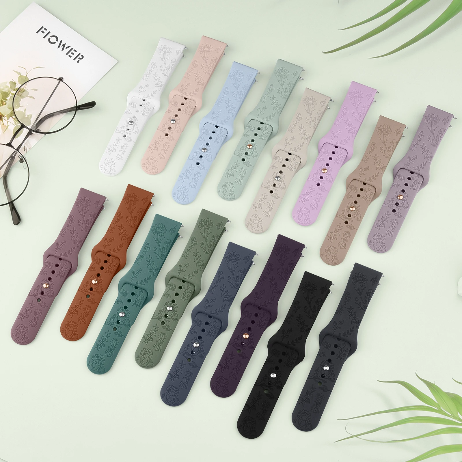 Flower Engraved Band For Fitbit Versa/Versa 2/Versa Lite Strap Watchband Silicone Bracelet For Fitbit Versa Special Edtion Band