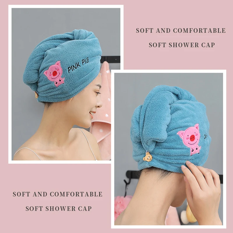 New Girls Towel Bathroom Ultra-fine Fiber Towel Quick Drying Hair Towel Magic Shower Hat Women's Headscarf Dry Hair Hat