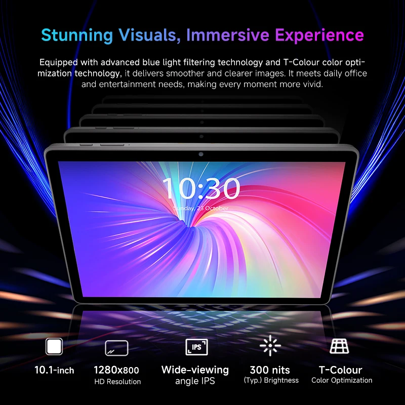 [العرض الأول في العالم] تابلت فيليبس 2025 10.1 بوصة أندرويد 16 Unisoc T606 12 جيجابايت (+8 جيجابايت ذاكرة الوصول العشوائي الافتراضي) 128 جيجابايت LTE أقراص المكالمات الهاتفية Global Ver