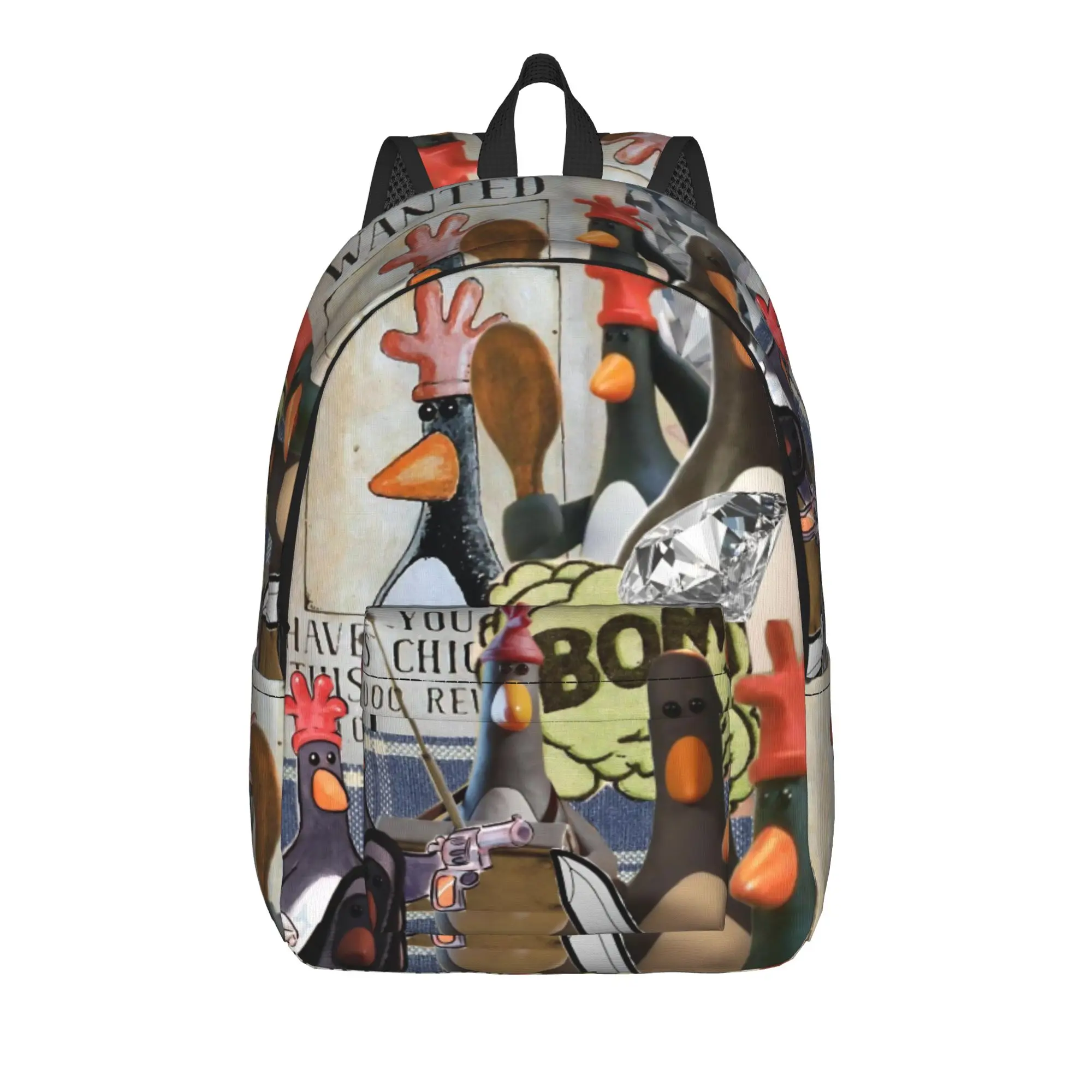 Feathers Penguin McGraws Backpack Men Women Teenage Student Business Daypack Chicken Disguise Funny Laptop Shoulder Bag Outdoor