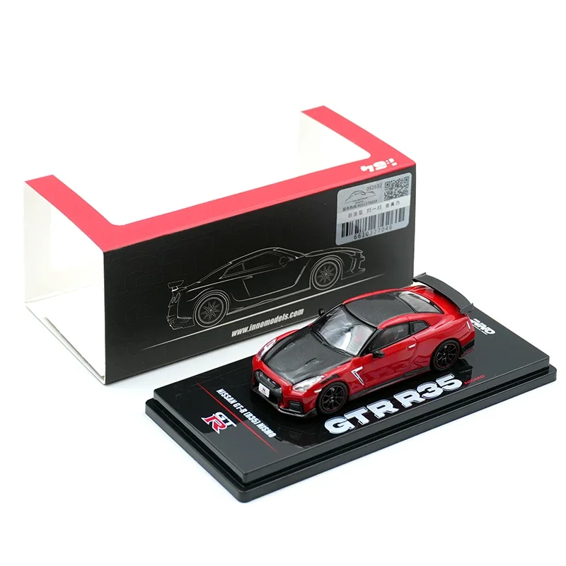 INNO Op Voorraad 1:64 GTR R35 Rode Diecast Diorama Automodel Collectie Miniatuur Speelgoed