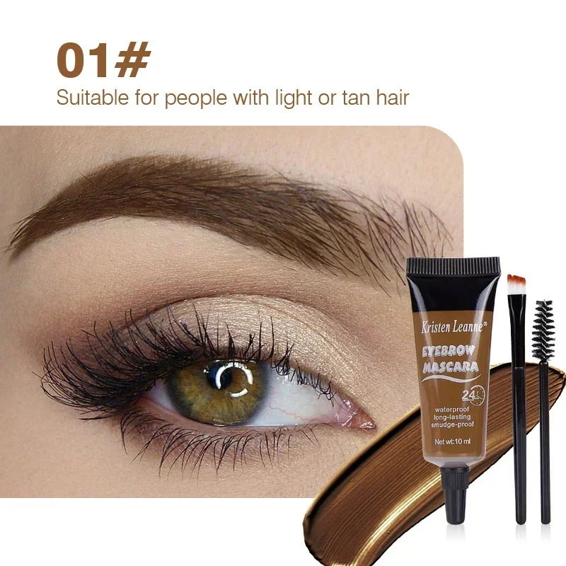 Dyeing Eyebrow Set with Brush Waterproof Quick-drying Natural
