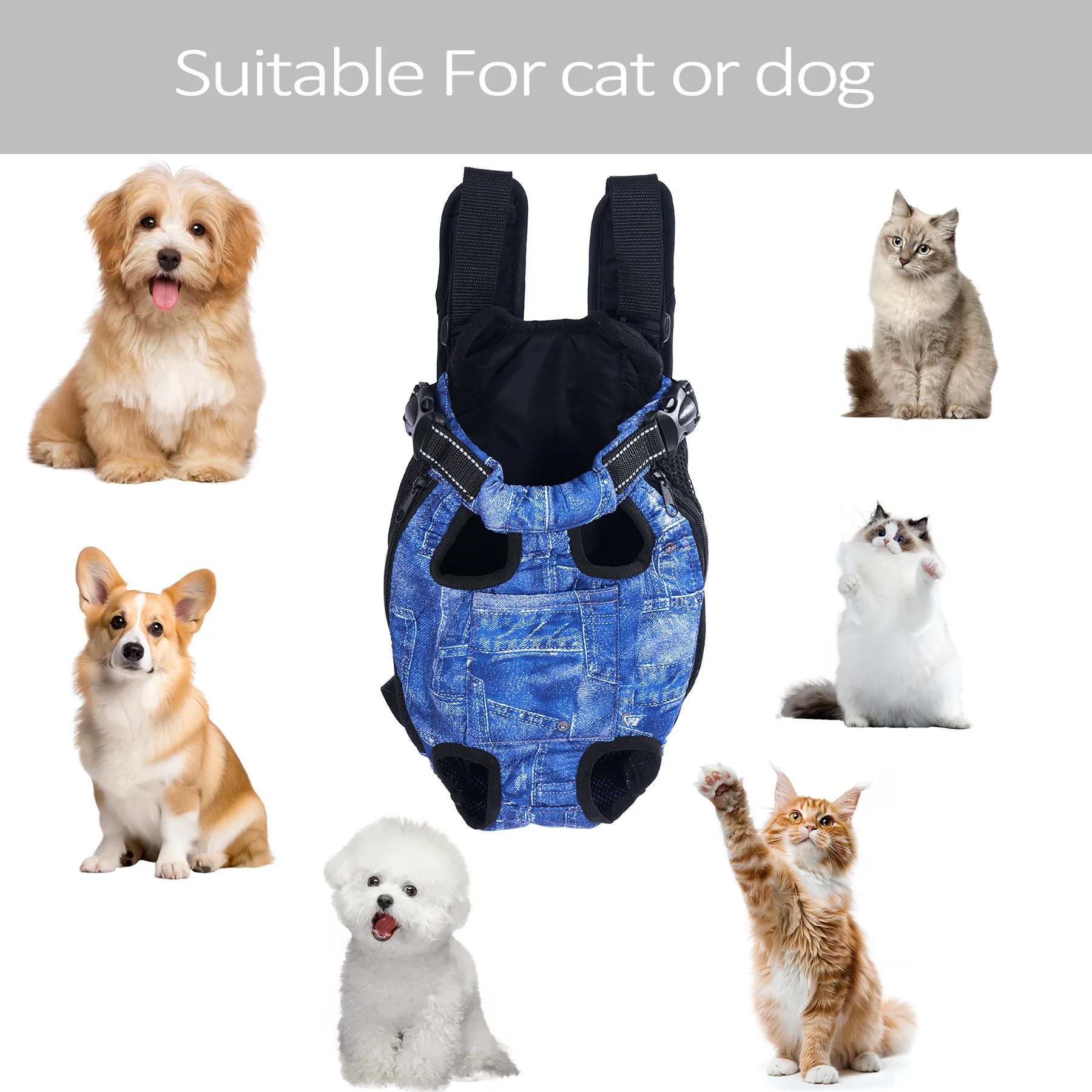 Регулируемый рюкзак для домашних животных, портативная сумка, рюкзак-воздушная коробка, путешествия на открытом воздухе, кемпинг, походы, маленькие собаки и кошки для использования на открытом воздухе