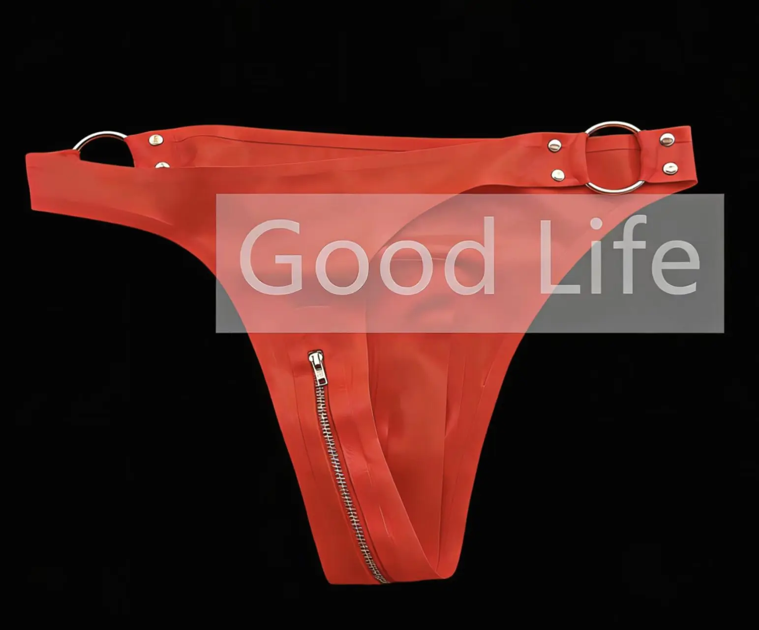 

Red Handmade Fetish Latex Women Briefs With O Ring Sexy Lady's Shorts Exotic Latex Female Lingerie Panties Crotch Zip Cosplay