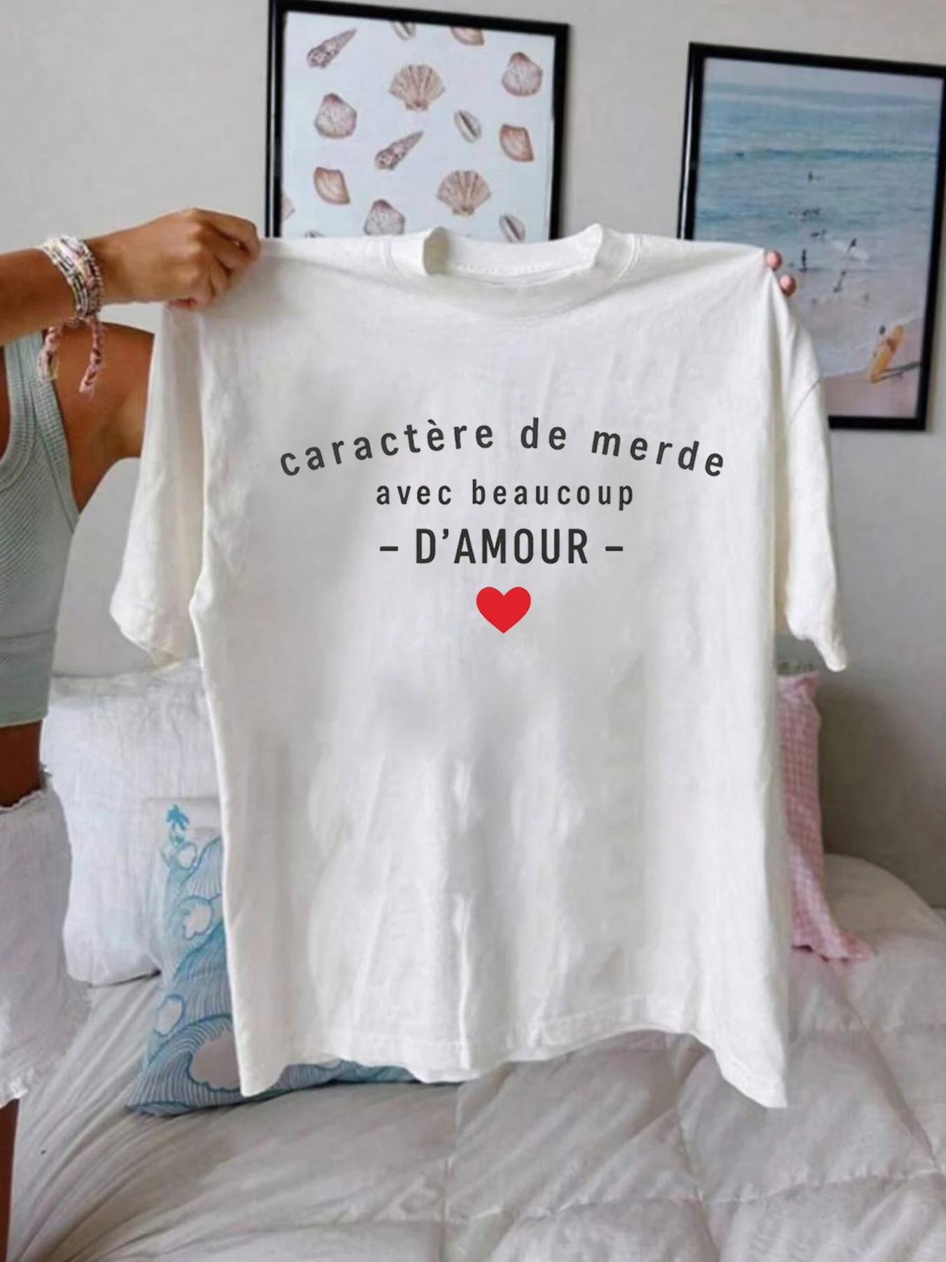 

【WZM1021250】Letter printing plus size women's T-shirt summer casual street fashion women's Joker short sleeve T-shirt