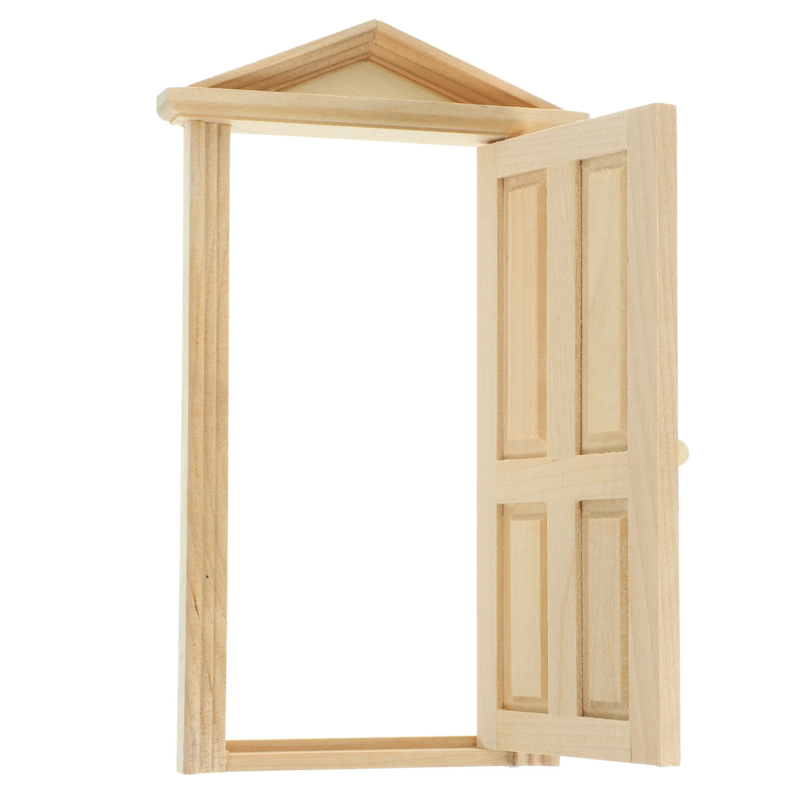 Mini Wooden Door Decorative Model Toy Gate Furniture Adornment Child House