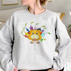 Pikmin-Sudadera con capucha para mujer, chándal con gráfico Kawaii estético, ropa de invierno, 2023