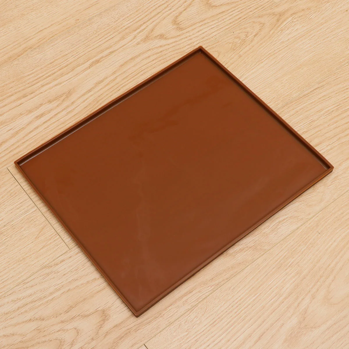 

Waterproof Silicone Pet Food Mat Dog Cat Feeding Bowl Placemat Raised Edge Easy Clean Heat Resistant Spill Proof Coffee