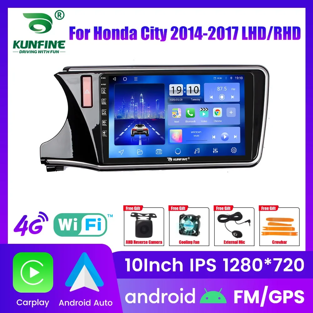 Android Car Radio For Honda City 2014- 18 Greiz Gienia 15-18 GPS Navigation Video Player Multimedia Carplay Android Auto Stereo