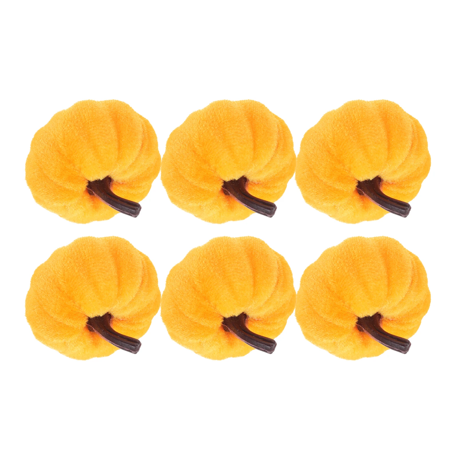 

6pcs Mini Artificial Pumpkins Small Decorative Fabric Fall Harvest Decor For Thanksgiving Halloween Farmhouse Wedding Table Home