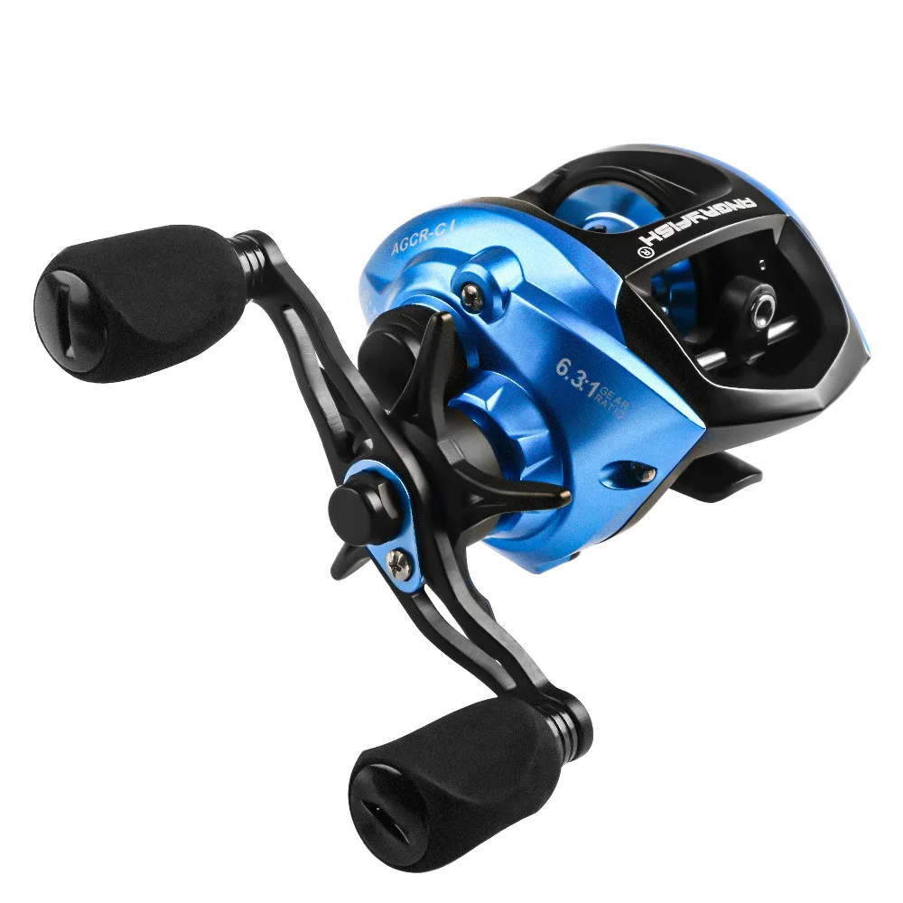 

Hot Sale 7+1BB 6.3:1 Gear Ratio 8kg Drag High Quality Metal Corrosion Resistance Saltwater Baitcasting Fishing Reel