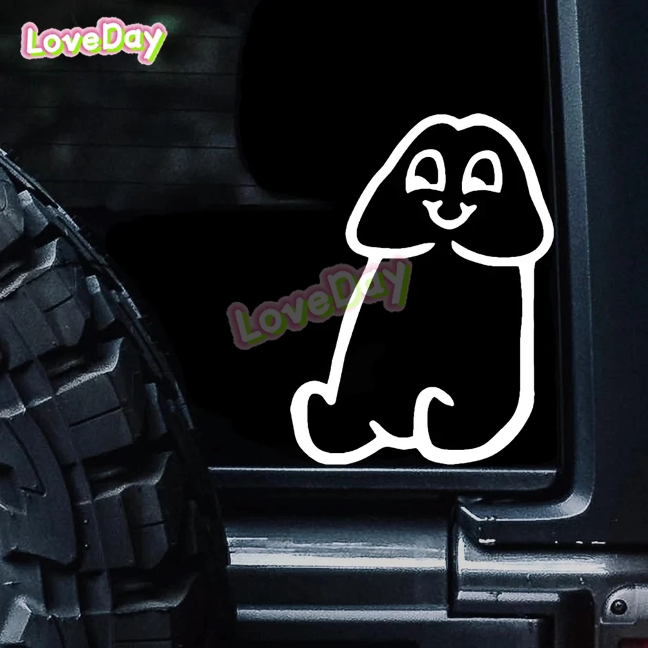 الفينيل التعبيرات الإنترنت محاكاة ساخرة ملصق يبتسم Chode القضيب صائق ليلة سيارة الضوء الخلفي لاصقة تزيين ملصق مائي قطع غيار السيارات #4