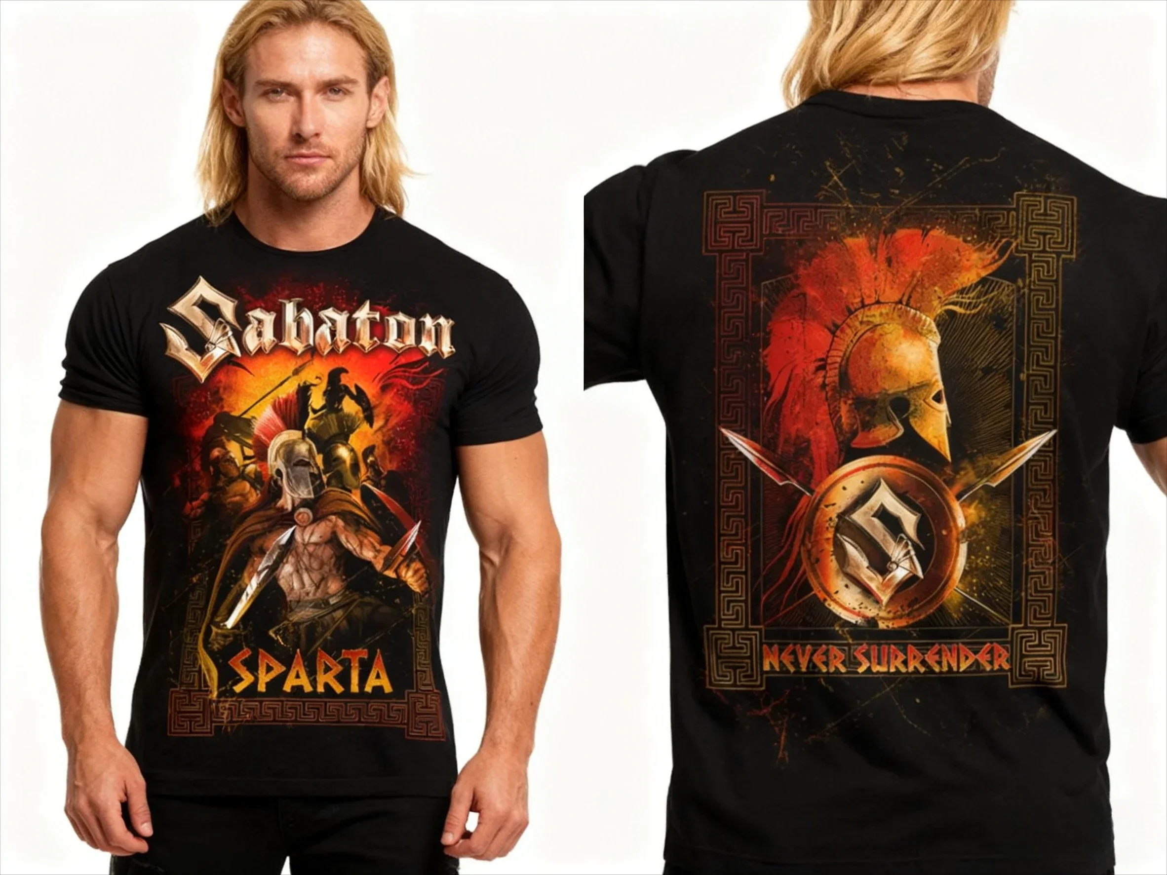 Sabaton Fleet Kriegsmarine Ablum تي شيرت معدني لفرقة الروك مطبوع عليه مروحة تي شيرت ثقيل كبير الحجم للنساء والرجال الهيب هوب ستريت هاراجوكو #4