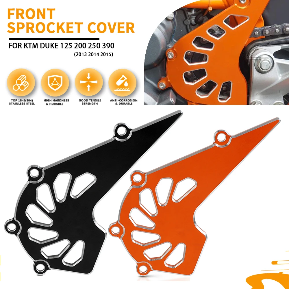 

For Duke 125 200 250 390 2013 2014 2015 Motorcycle Accessories CNC Front Sprocket Chain Cover Guard Protector Shield Saver