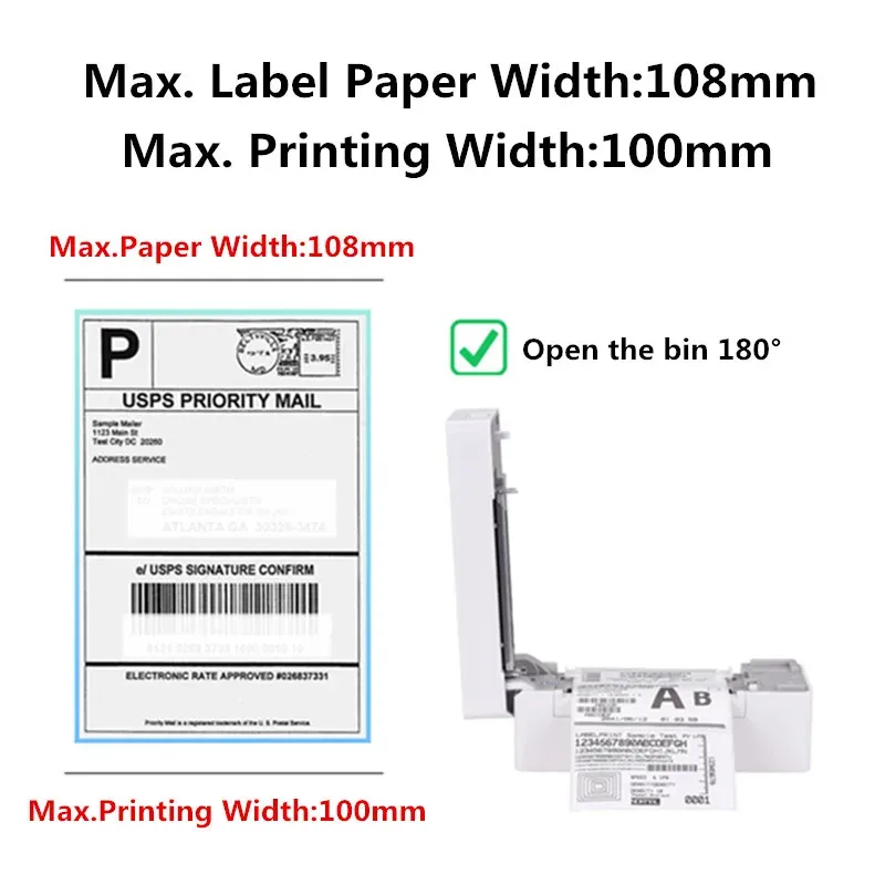 Express electronic waybill thermal printer e-commerce sales logistics package stickers 4x6 Amazon barcode shipping label printer