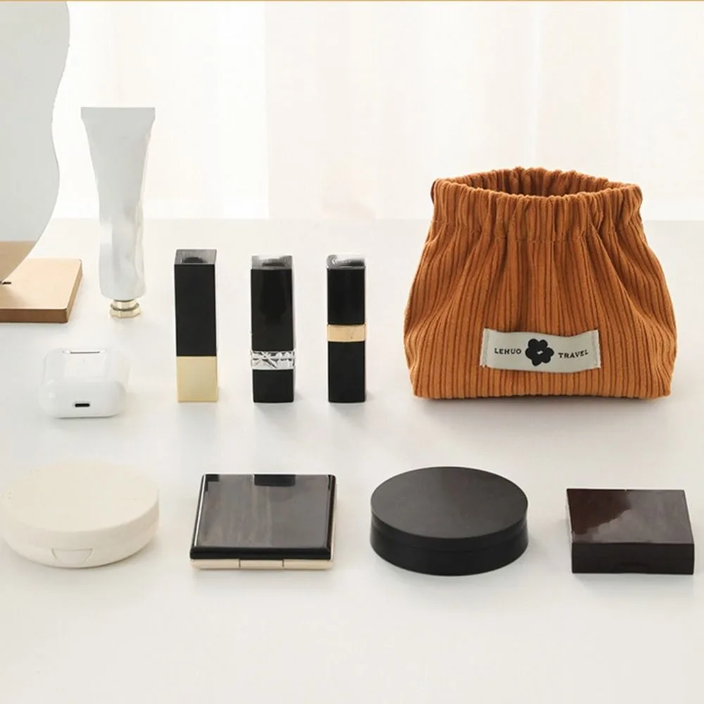 New Mini Shrapnel Bag Corduroy Solid Color Coin Purse Soft Lipstick Purse Travel