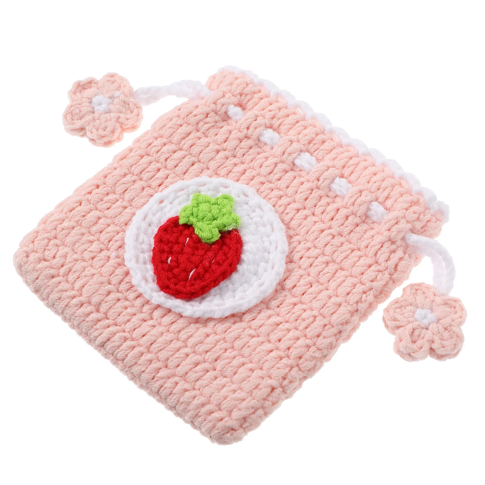 

Adorable Mini Crochet Wallet Soft Yarn Coin Holder Pouch Portable Fashionable Accessory for Ladies Crochet Wallet for Women
