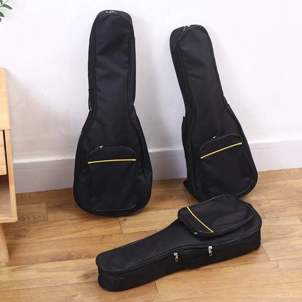 21/23/26 Inch Ukulele Backpack Adjustable Straps Double Shoulder Straps Mini Guitar Bag with Handle Oxford Fabric Instrument Bag