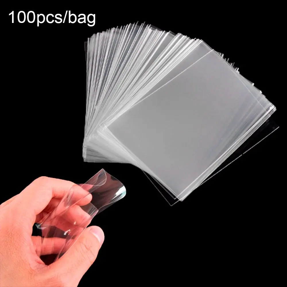 100Pcs/Bag 65*92mm/59*91mm New Card Sleeve Cards Protector Magic Game Play Card Transparent Outdoor Board Games Accessories