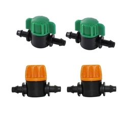 5 Pcs 4/7mm Miniature Valves Homebrew Garden Irrigation Switch Coupling Barbed Slotted Water Hose Valve Garden Water Connectors