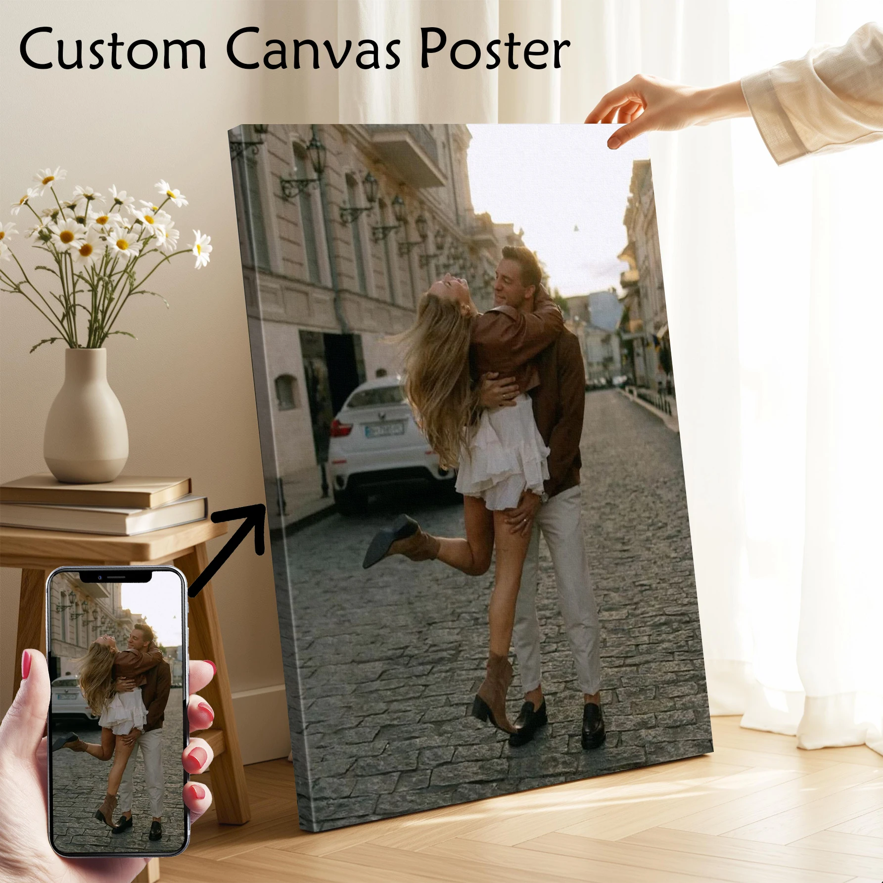 1Pc Personalized canvas wall art for father's day/birthday present/garden decor/bedroom decor.