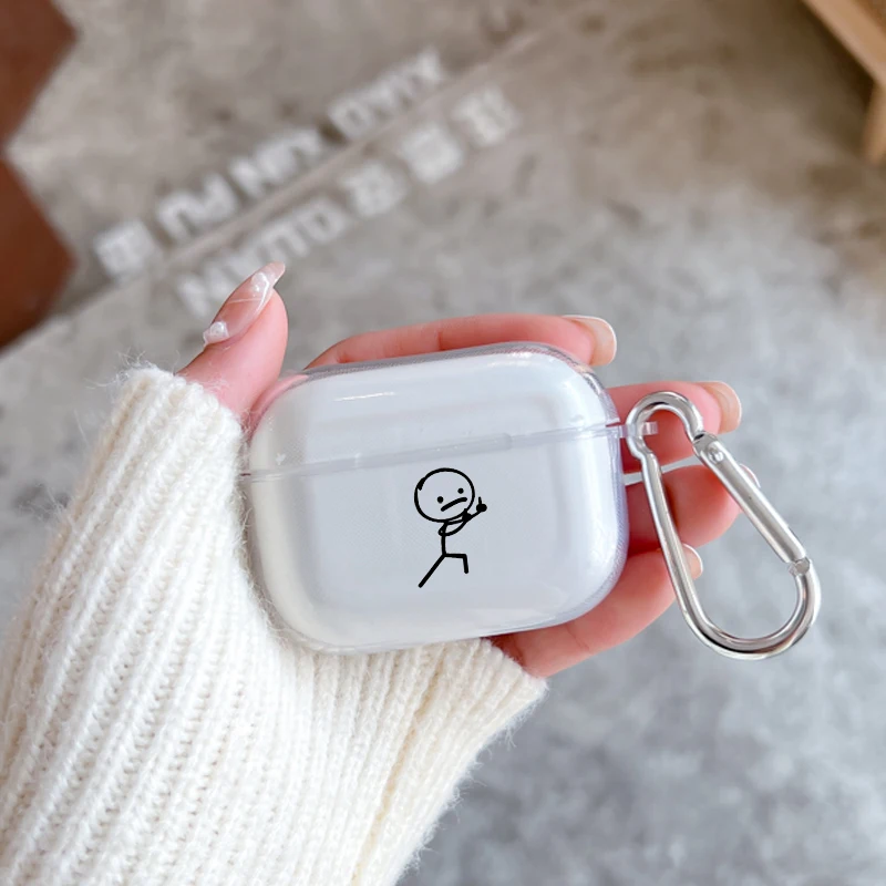 Matchman Cartoon Silikon hülle für Apple Airpods 1 oder 2 stoß feste Abdeckung für Airpods 3 Pro Pro2 transparente Kopfhörer schutz