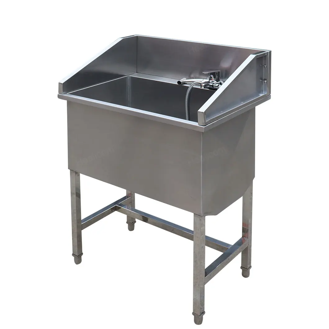 

China Manufacturer Medical Stainless Steel Animals Bathtub Dog Grooming Bath Tub for Pets