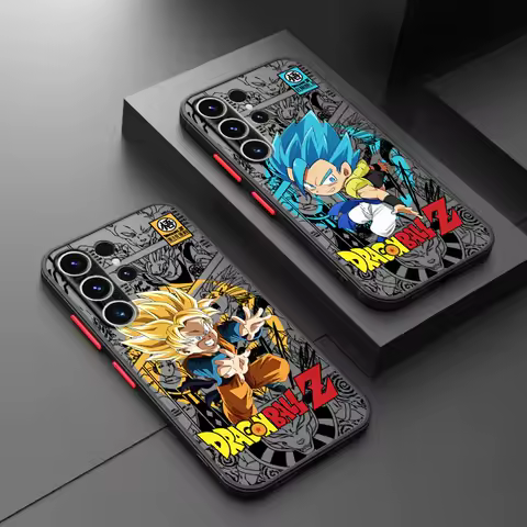 Cool Dragon Ball Goku Black Edge Shell Phone Case for Samsung Galaxy S22 Plus S21 FE Note 20 10 S10 S20 S25 S23 Ultra S24 S21 S9