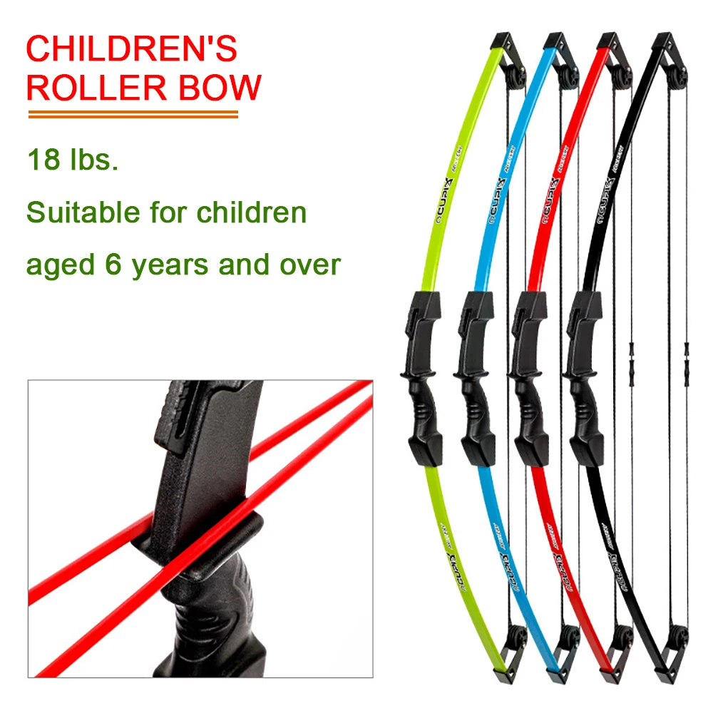 

18Lbs Archery Target Security Youth Compound Bow Festival Outdoor Toy Bow and Arrow for Kids Right or Left Handed Resin Handle