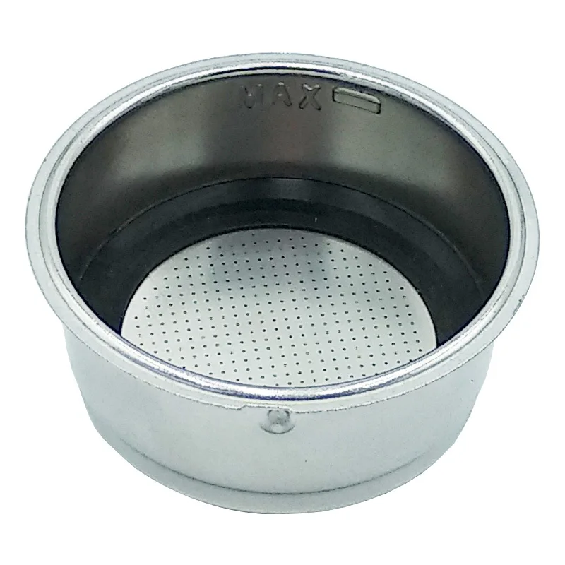 

Stainless Steel Pressure Powder Cup with Black Rubber Ring Filter, Suitable for Italian Coffee Machine Accessories, 51mm