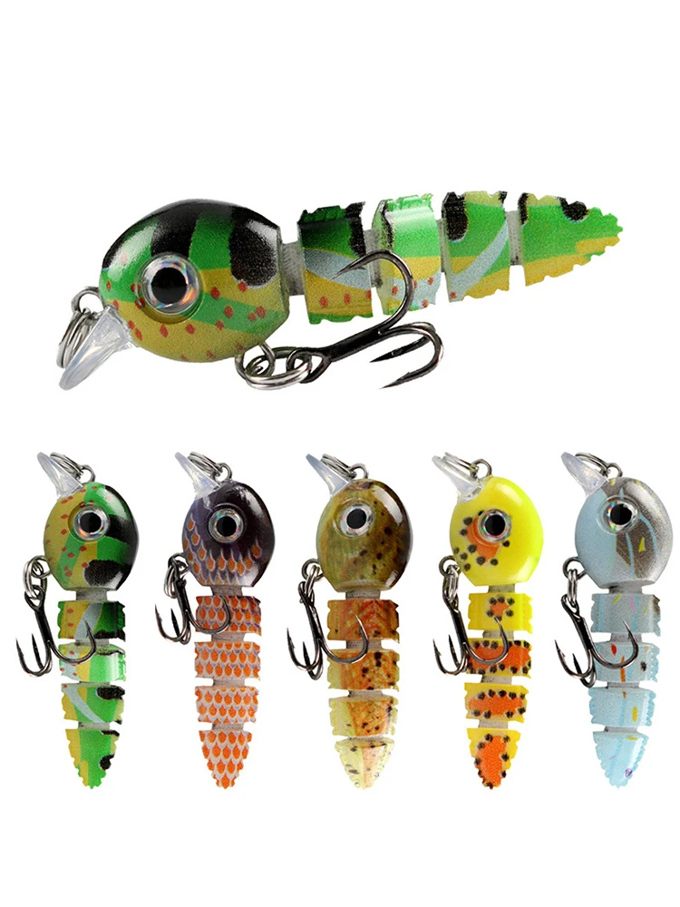 Przynęta wędkarska Multi Jointed Swimbait 5.5cm/4g Crankbait Realistyczne twarde przynęty na ryby Zestaw małych przynęt wędkarskich Woblery Tackle — zdjęcie 2