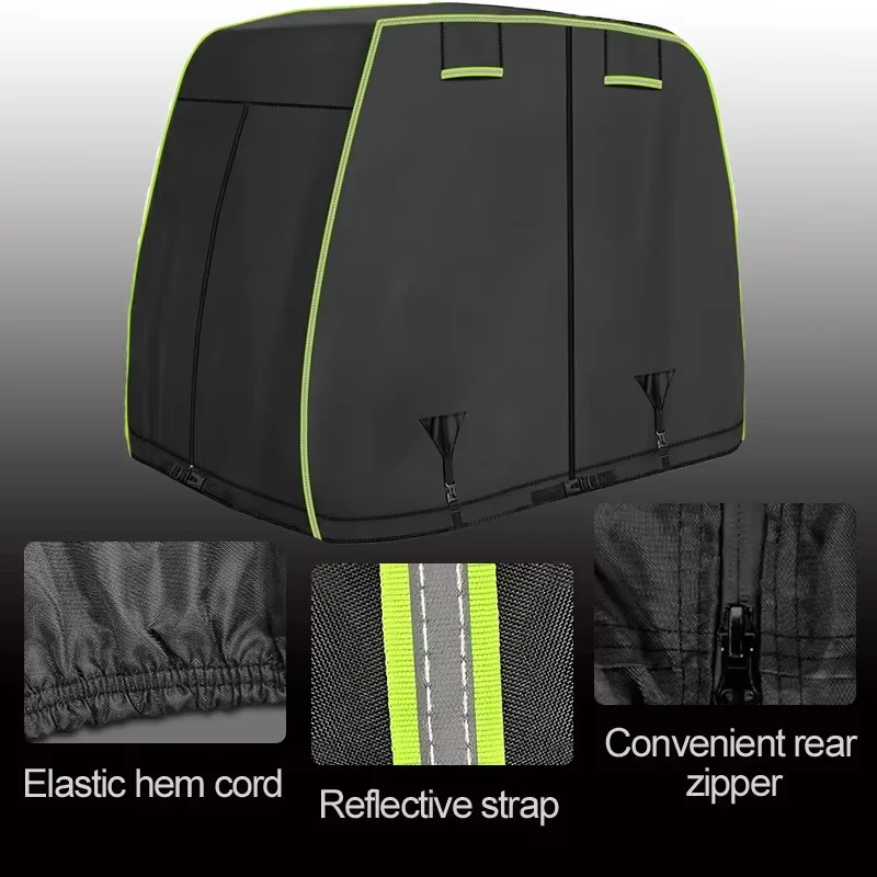 YTYINCustom Size 2 4 Passengers Golf Cart Covers With Zipper Waterproof All-Season Protective Outdoor Golf Cart Storage Cover