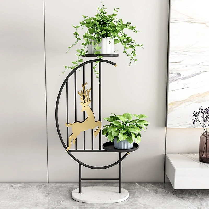 Living room floor-to-ceiling indoor TV cabinet flower stand balcony dill rack