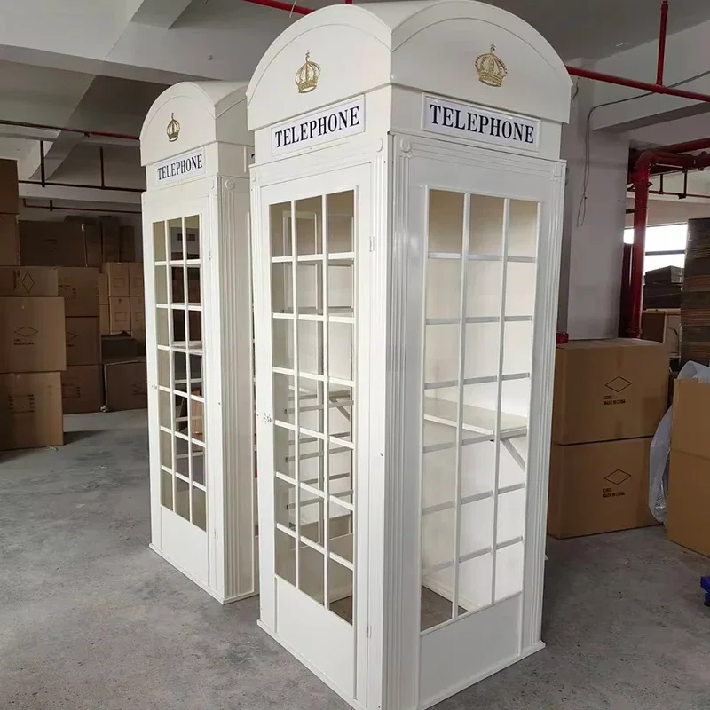 Smooth Party Event Decoration White Phone Photo Booth Wedding Props Phone Booth