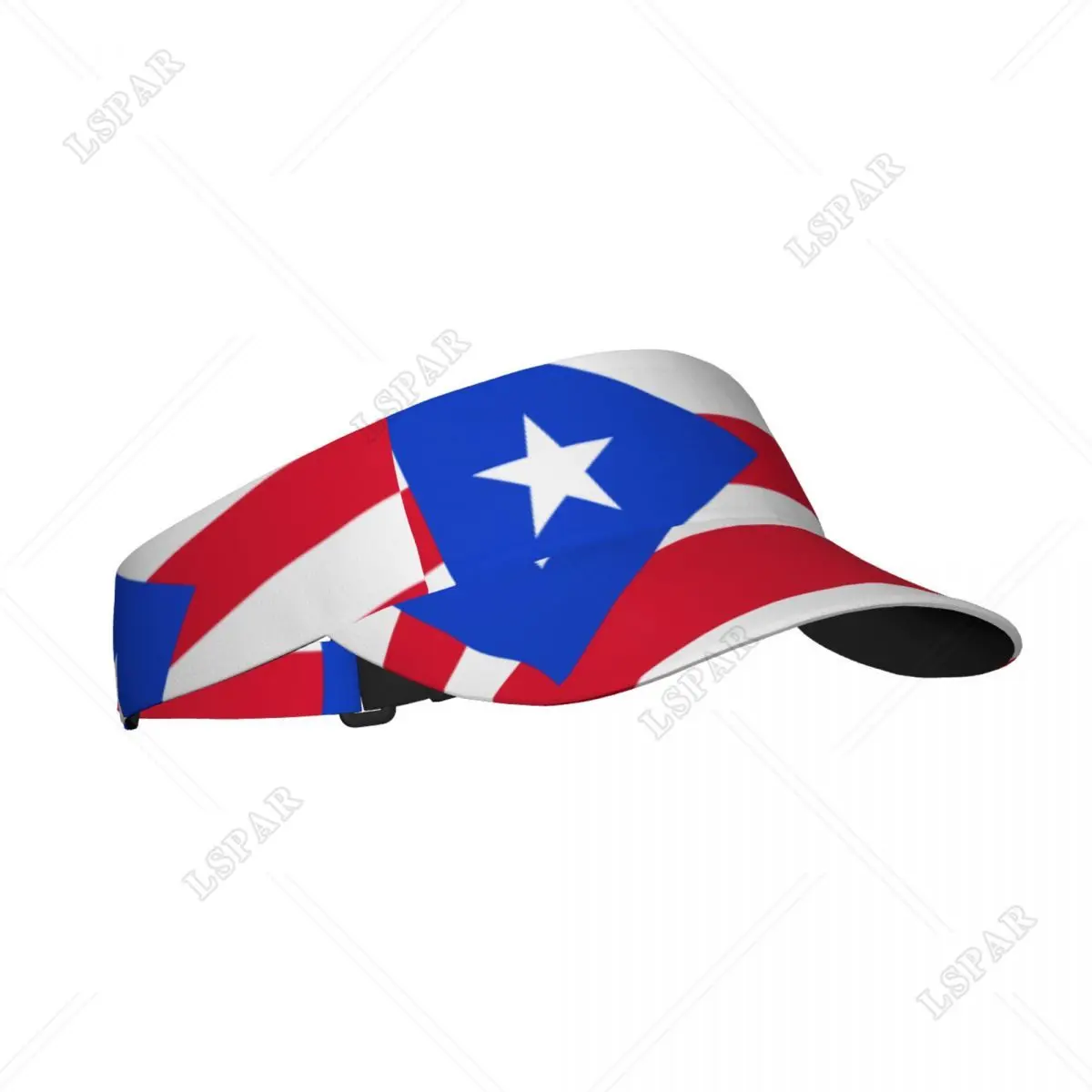 Summer Air Sun Hat Puerto Rico Flag Visor UV Protection Sports Tennis Golf Running Sunscreen Cap