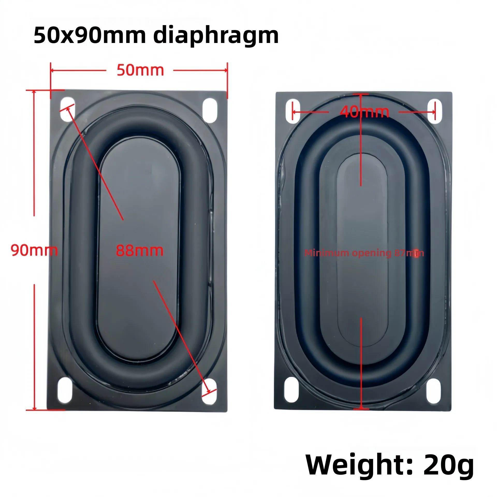 2 3 4 Inch Bass Radiator Passief Diafragma met Beugel Lage Frequentie Vibrator voor Speaker Subwoofer Upgrade 6 STUKS/SET