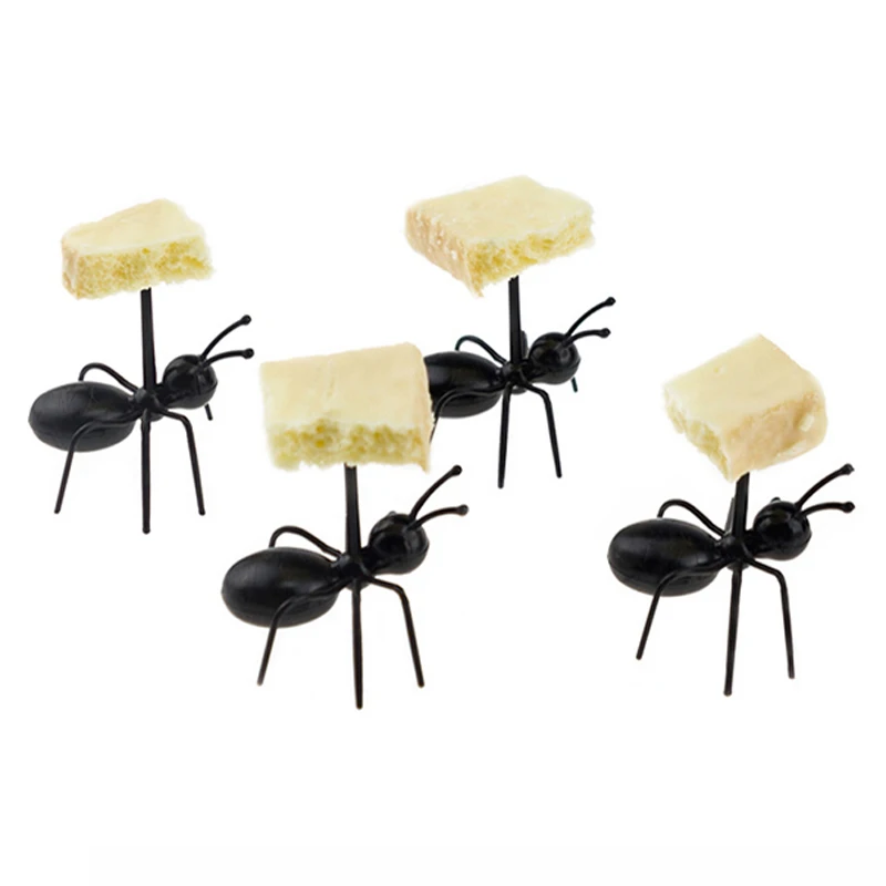 12 PCS Ants Food Fruit Picks decoration Ant Shape Forks Snack Cake Dessert Tableware for Home Kitchen Party Dinner Fruit Pick