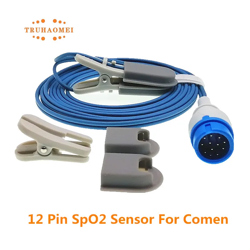 SpO2 Sensor Reusable Adult Child Neonates Vet Clip Use For Comen Digital Tech Heart Rate SAO2 Probe C30 C50 C70 NC5