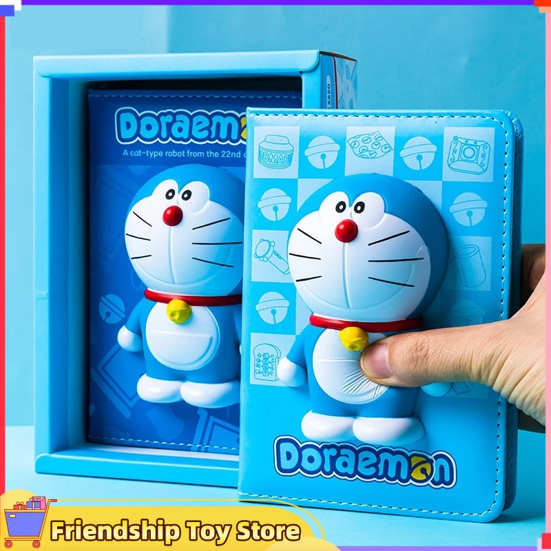 Doraemon Student Diary Handbook Color Page Book 96 Sheets Cute Girl Heart Stress Relief Portable Blue Notebook Anime Periphery